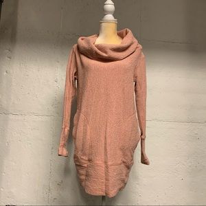 Lulu Lemon | cowl neck pullover tops | mini dress | SZ XS | dusty pink